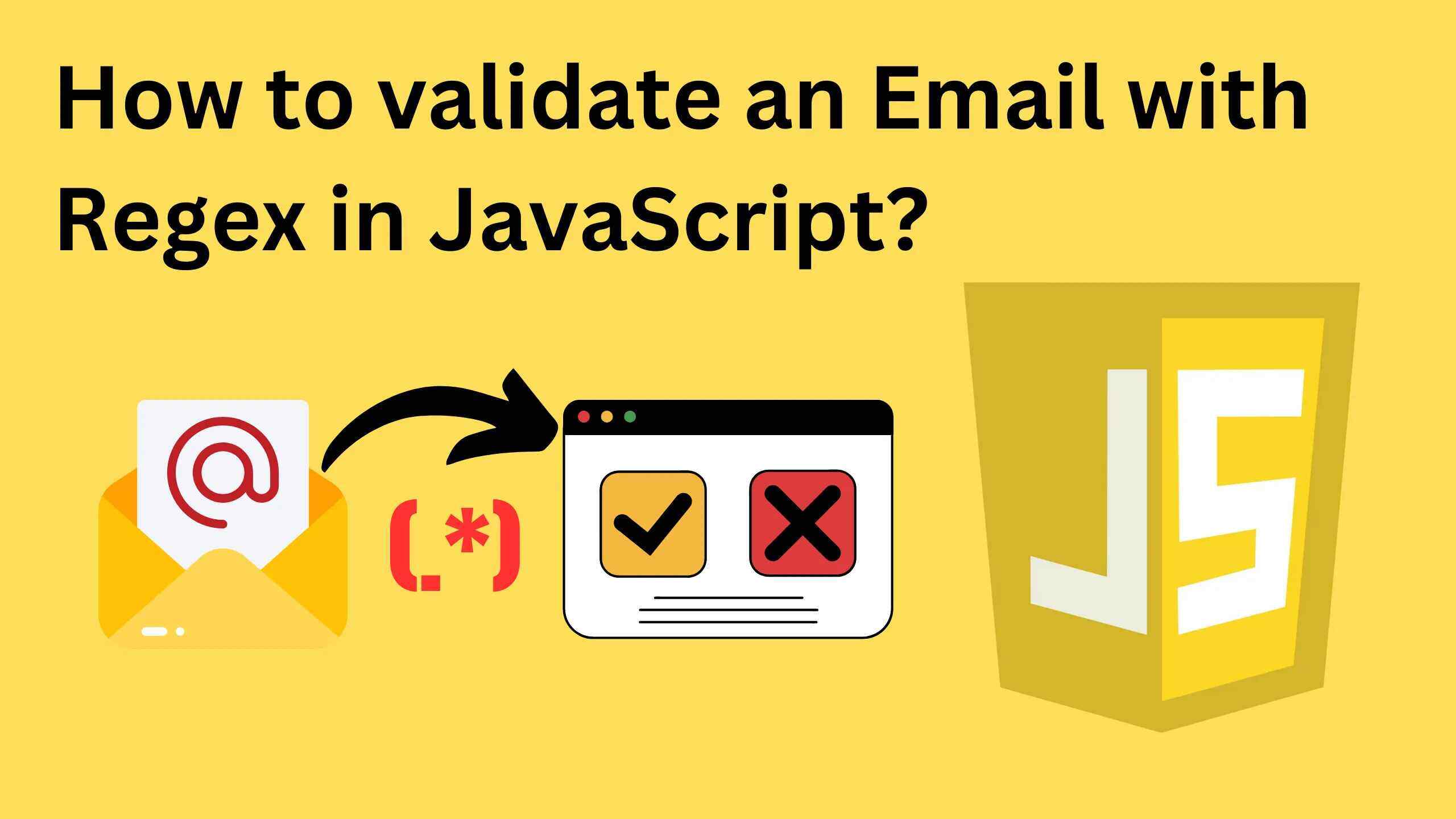 Cover Image of How to validate an Email with Regex in Javascript?