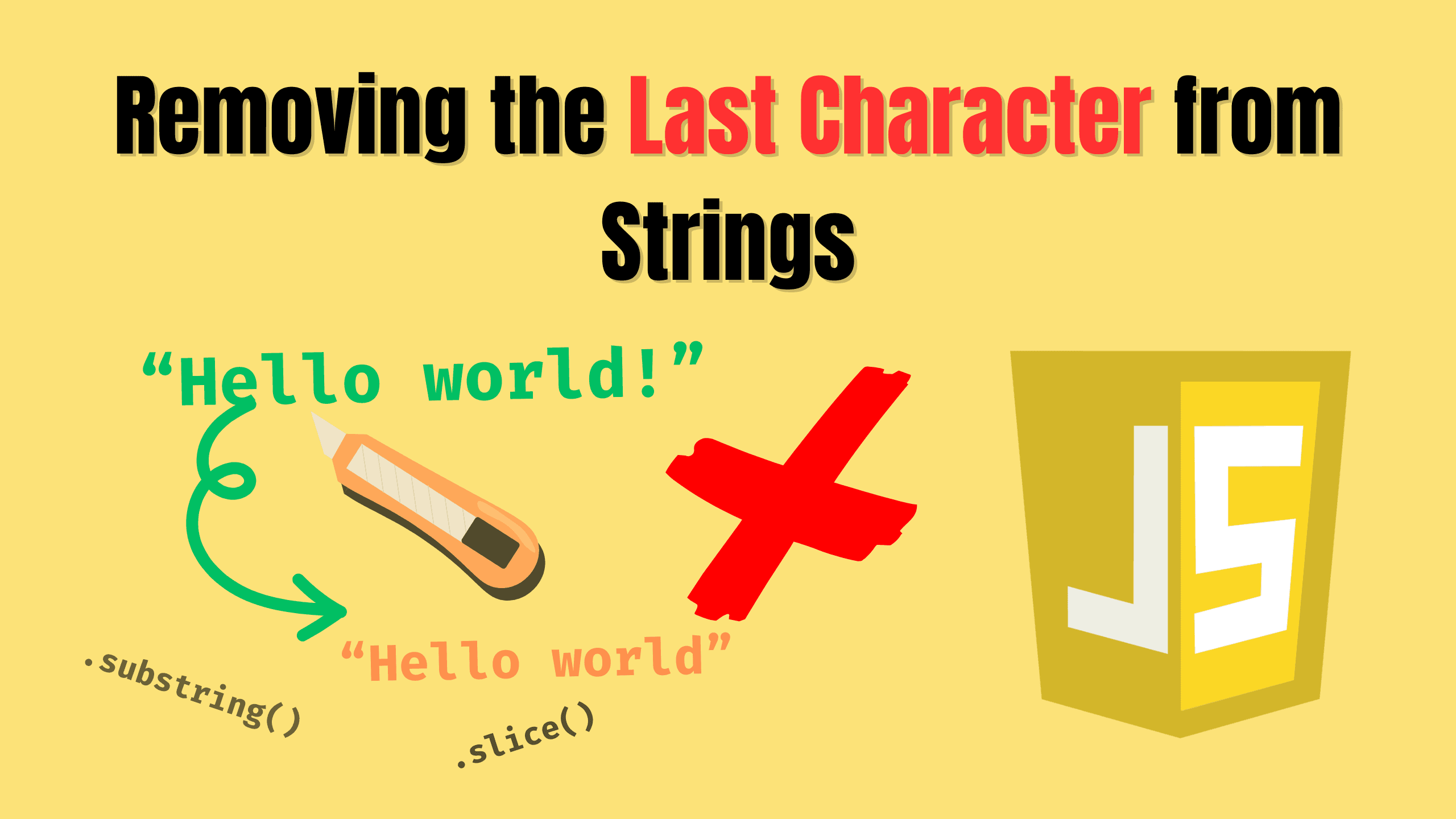 Cover Image of Removing the Last Character from Strings in JavaScript