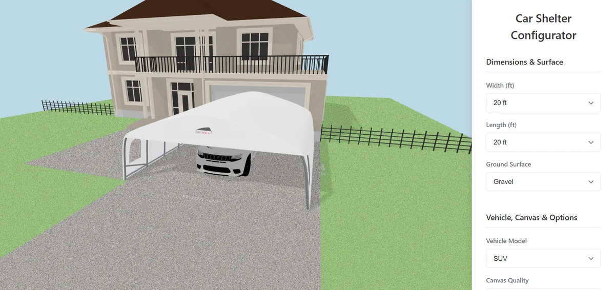 Work Image of Car Shelter Configurator (2)
