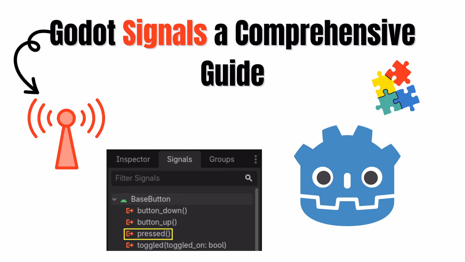 Godot Signals - A Comprehensive Guide (Godot 4) Cover Image of Godot Signals - A Comprehensive Guide (Godot 4)