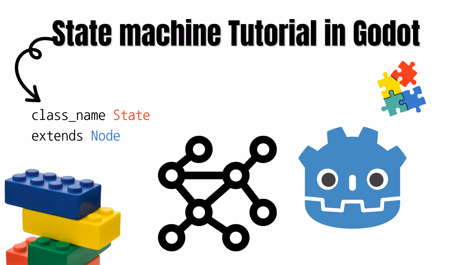 Godot State Machine Tutorial - Enum vs Node Approach Cover Image of Godot State Machine Tutorial - Enum vs Node Approach