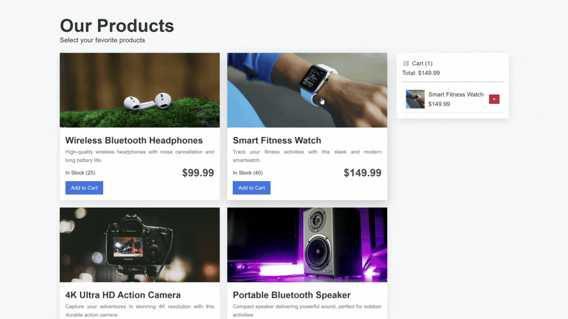 Move Items to Cart Example